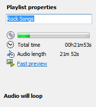 playlist properties